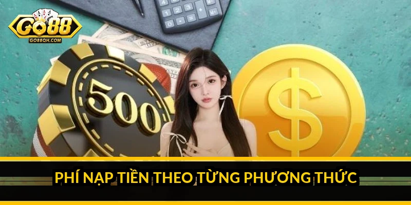 Phí nạp tiền theo từng phương thức